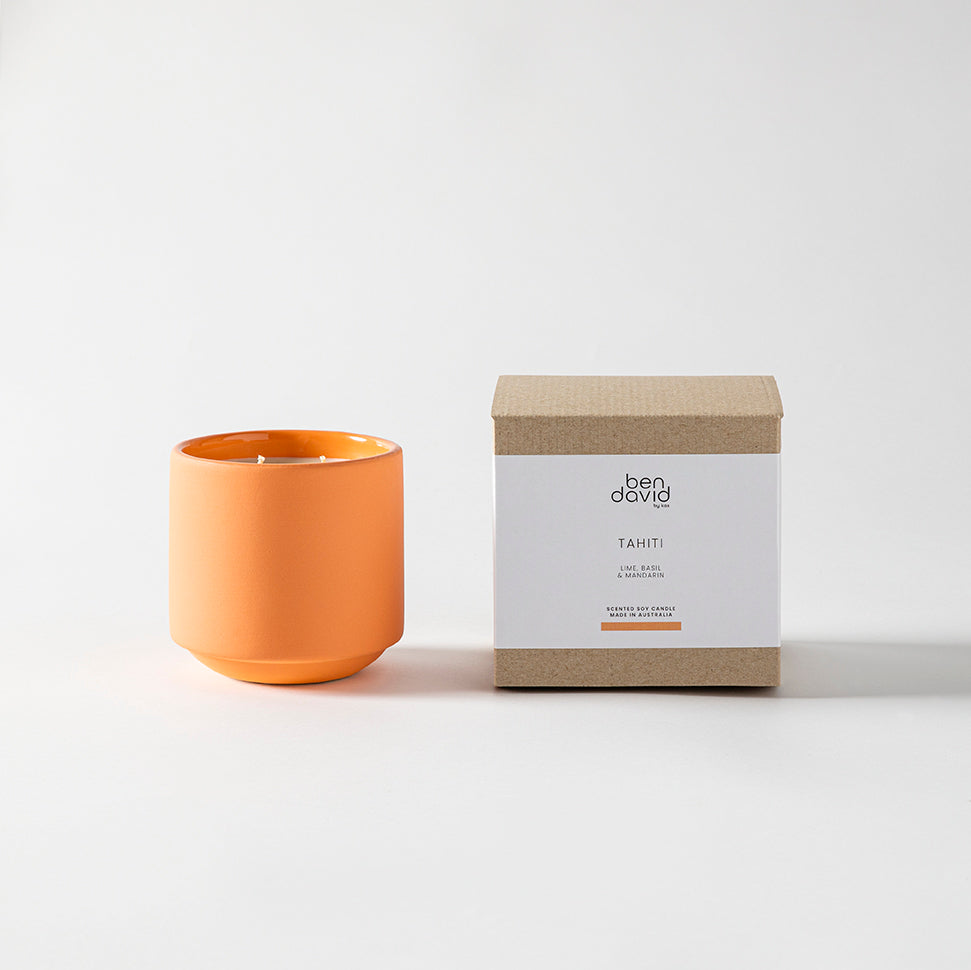 Tahiti Candle (400gram) CANDLES BEN DAVID BY KAS Peach 400 gram 10x10x10cm/400gram