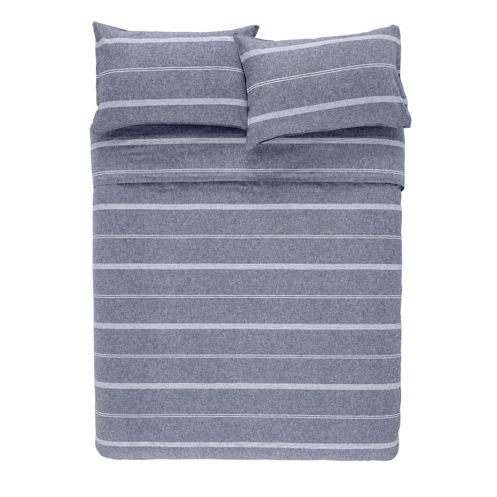 Balmoral Navy Quilt Cover Set BED LINEN KAS AUSTRALIA 