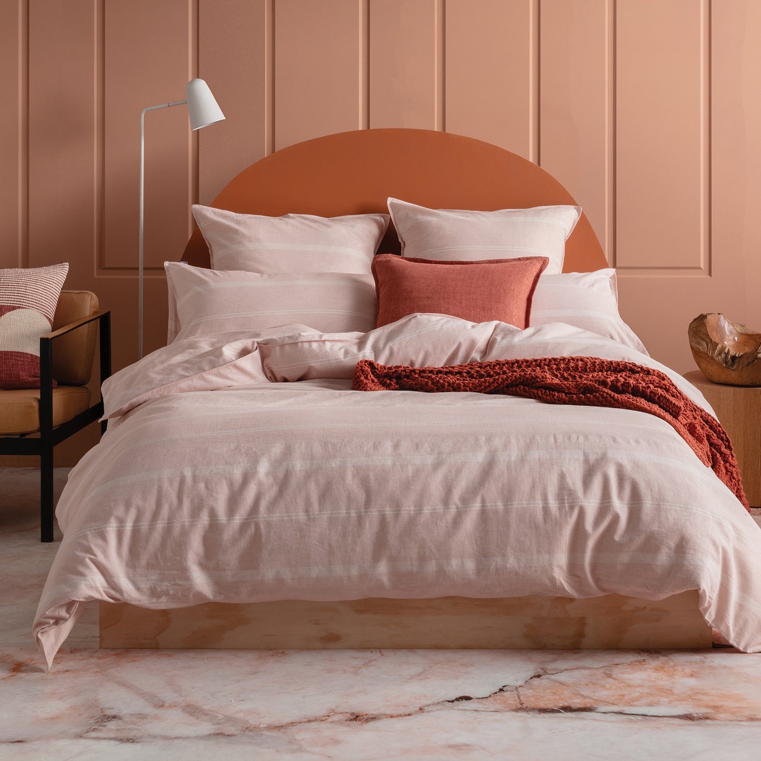 Balmoral Blush Quilt Cover Set BED LINEN KAS AUSTRALIA Blush Double 180x210cm