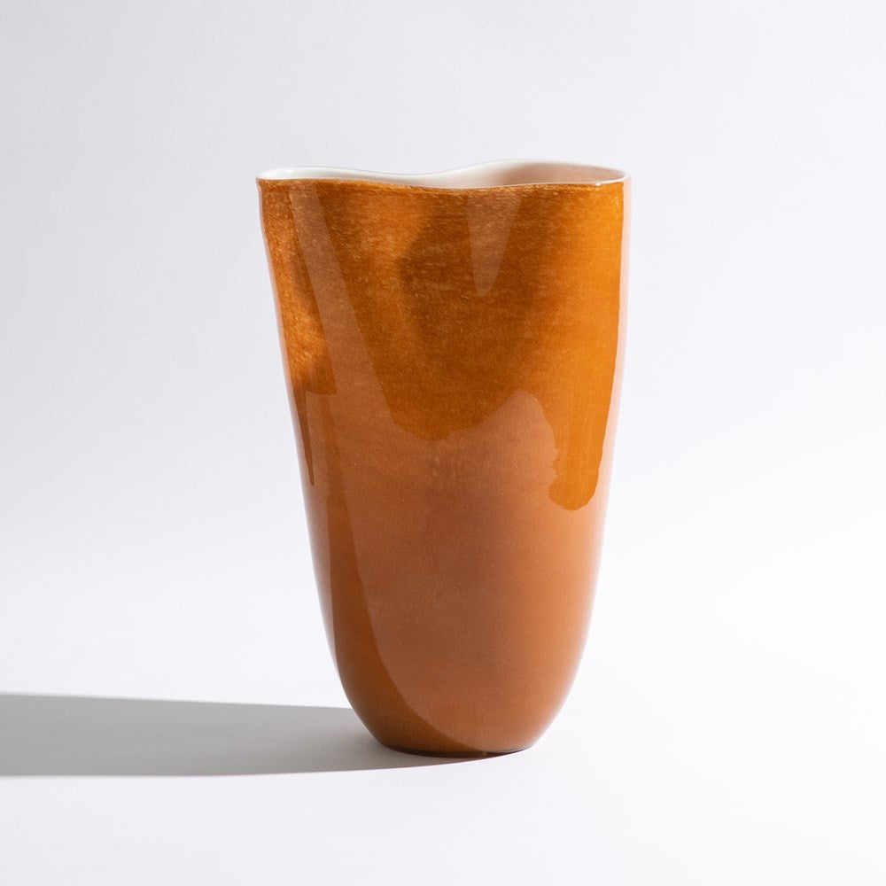 Cino Vase Large GLASSWARE Ben David by KAS Rust Large 23x20x37cm