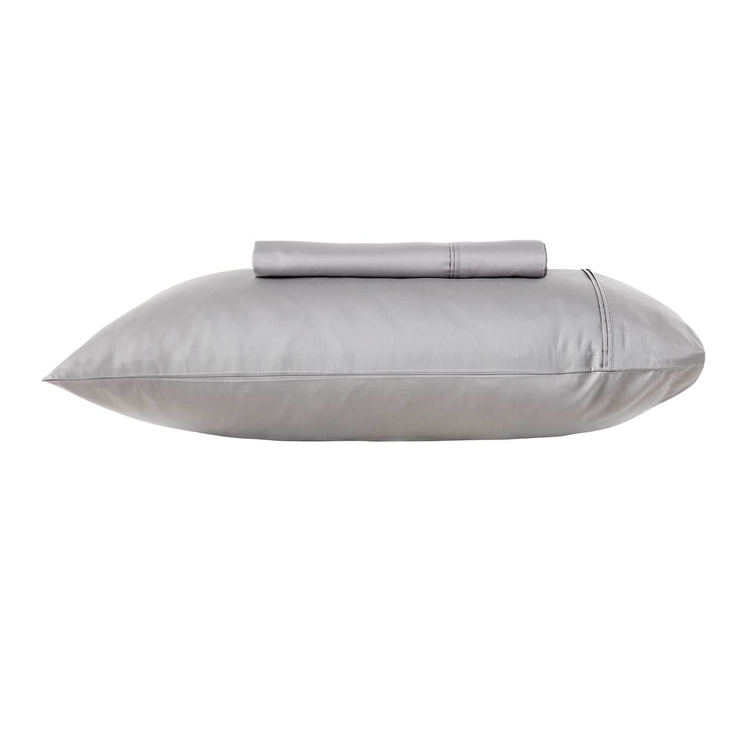 Kas Grey Sheet Set SHEET SET KAS AUSTRALIA Grey Queen Flat:250x274cm, Fit:152x203x50cm + 2pc