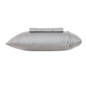 Kas Grey Sheet Set SHEET SET KAS AUSTRALIA Grey Queen Flat:250x274cm, Fit:152x203x50cm + 2pc