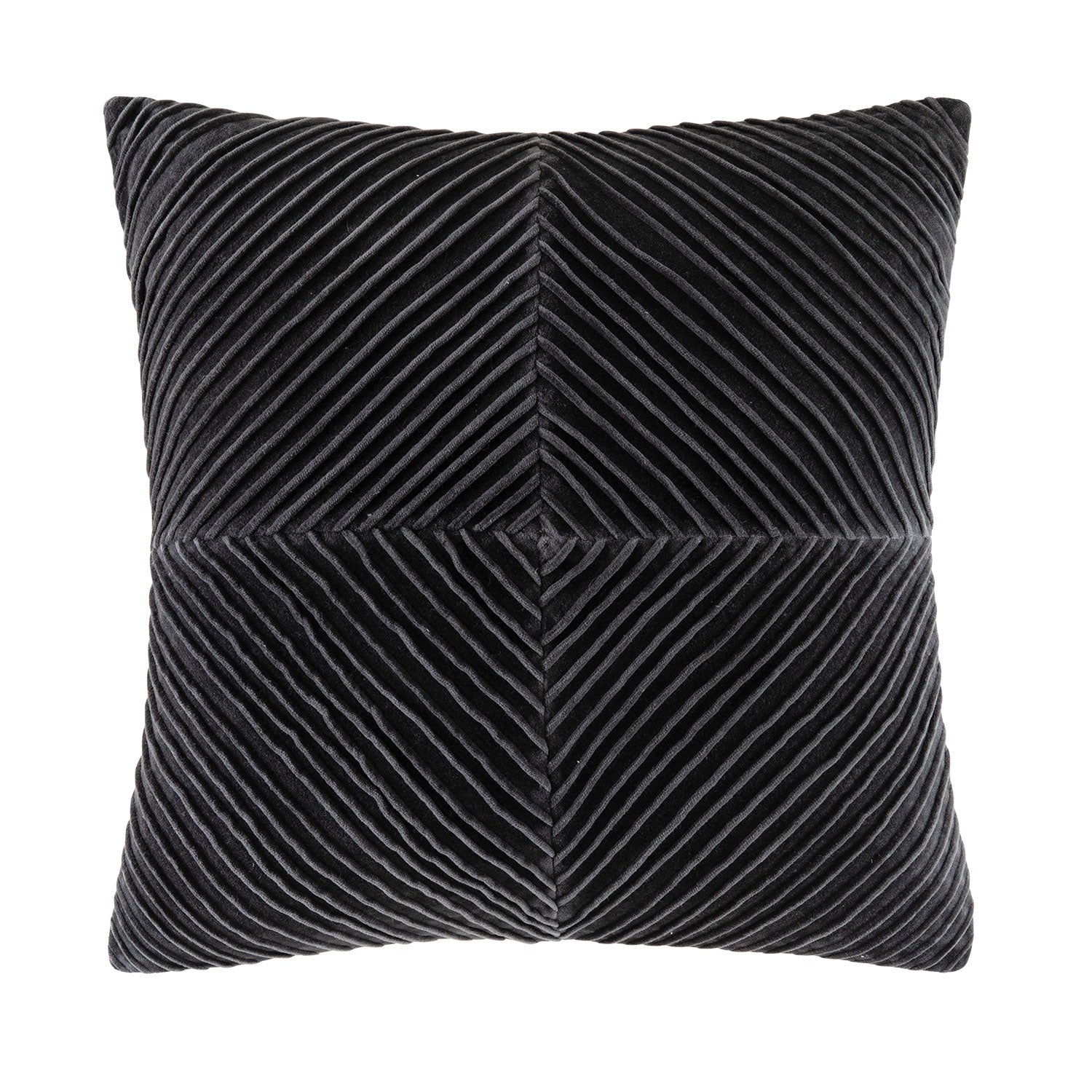 Milano Cushion Cushion KAS AUSTRALIA Charcoal Square 50x50cm