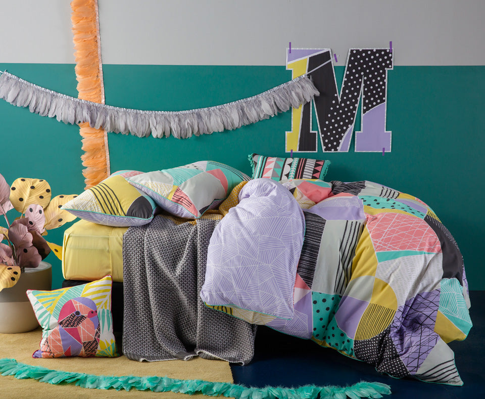 Molly Quilt Cover Set BED LINEN KAS AUSTRALIA Multi Double 180x210cm