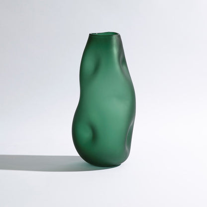 Tully Vase Large GLASS VASE BEN DAVID BY KAS Olive Large 15x15x38cm