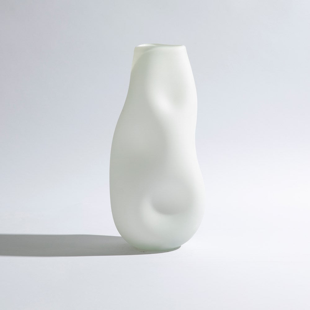 Tully Vase Large GLASS VASE BEN DAVID BY KAS White Large 15x15x38cm